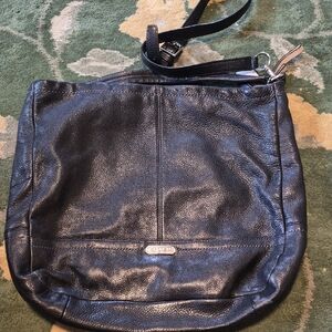 Coach Black Pebbled Leather Crossbody Bag